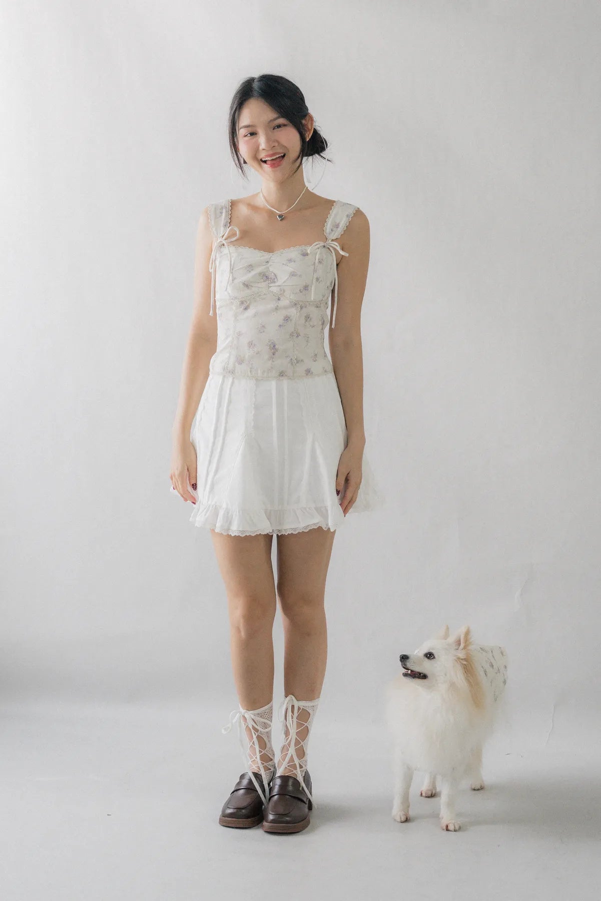 Elora Padded Ribbon Tie Top