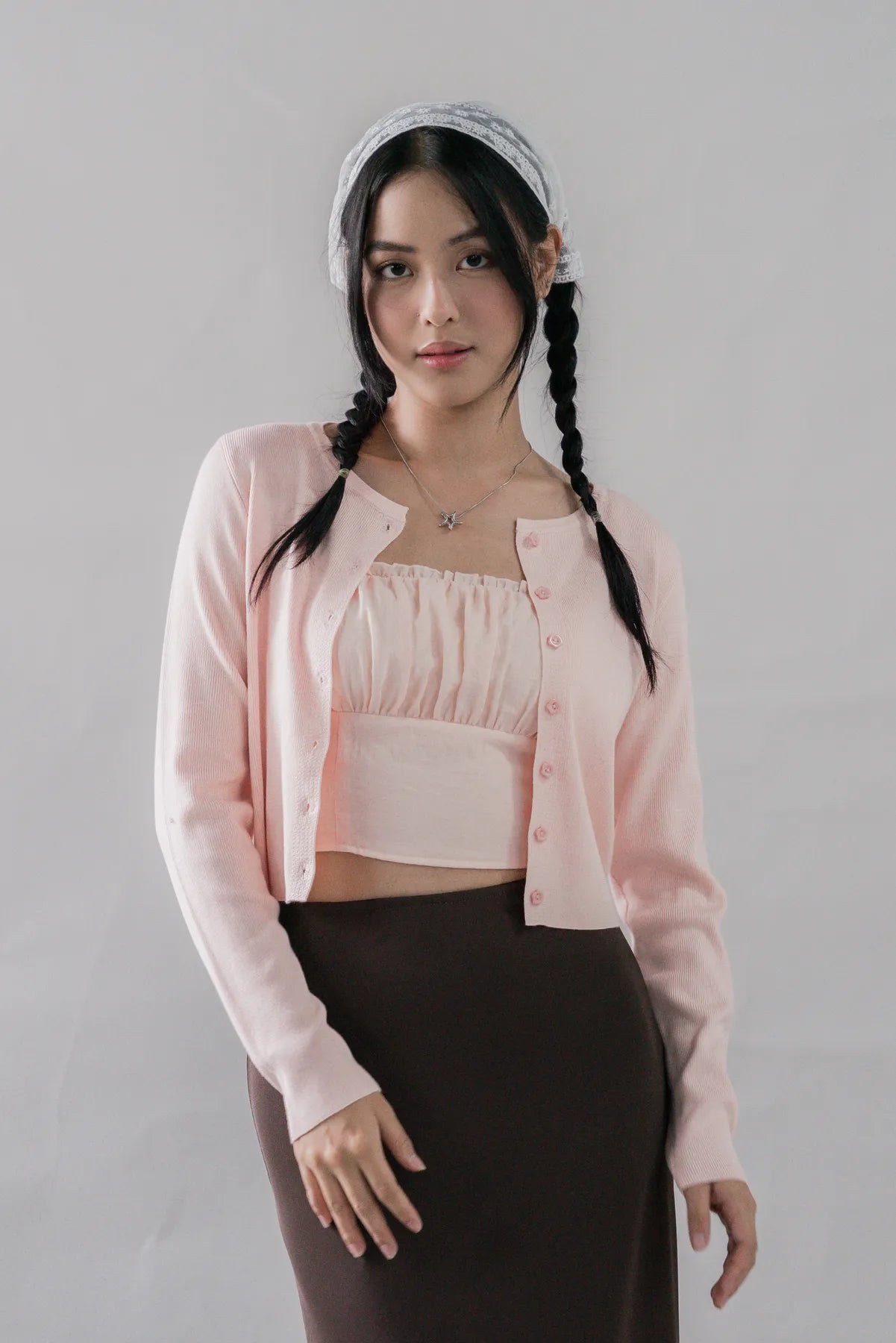 Mindy Flower Button Cardigan