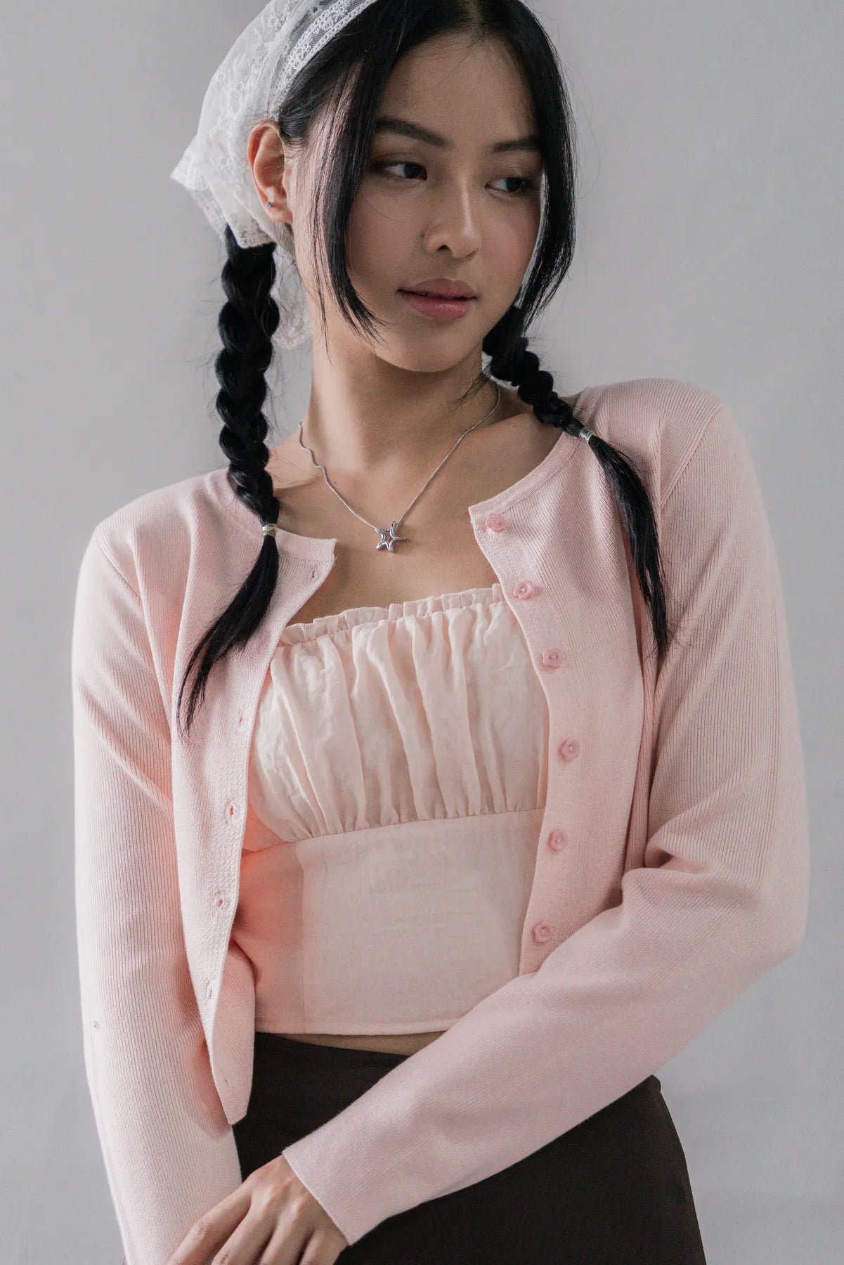 Mindy Flower Button Cardigan