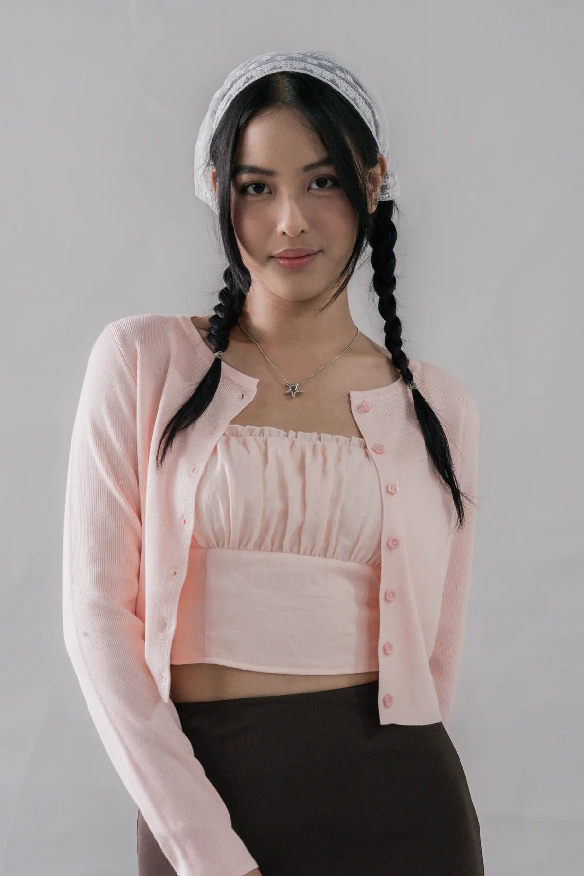 Mindy Flower Button Cardigan