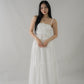Arabella Pintuck Flowy Tiered Long Skirt