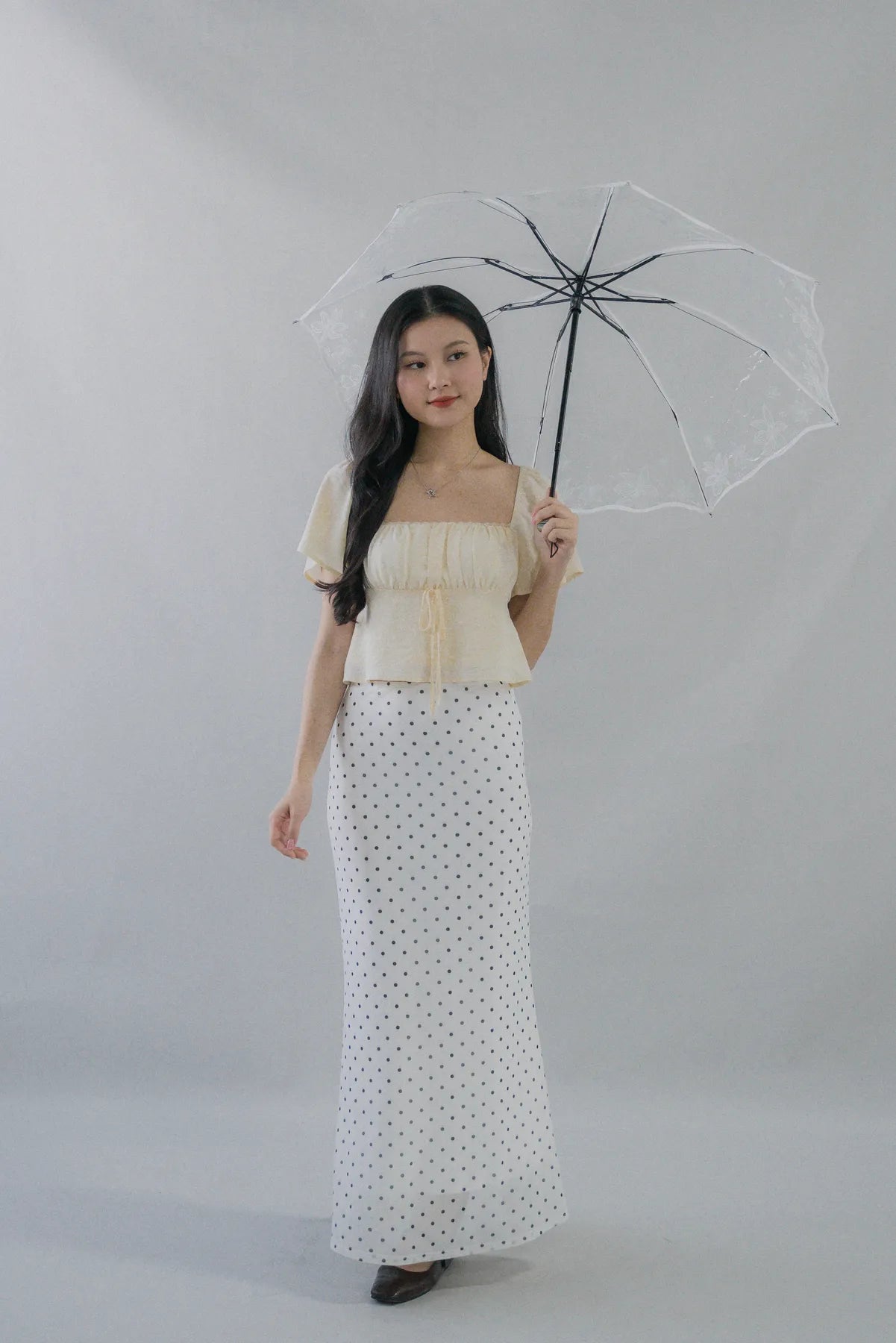 Bradley Fishtail Maxi Soft Mesh Skirt