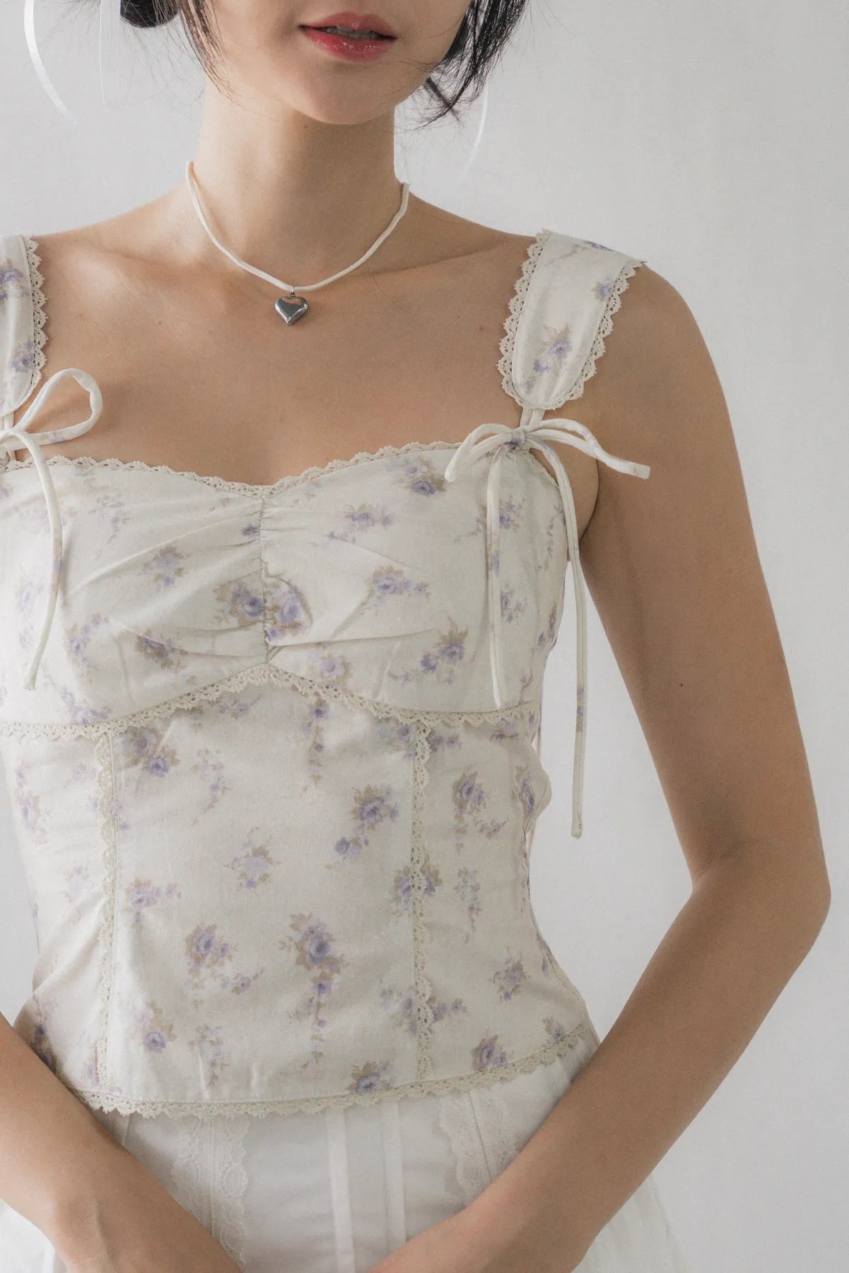 Elora Padded Ribbon Tie Top