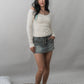 Valerie Pointelle Off Shoulder Long Sleeve Top