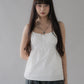 Sydney Scallop Trim Padded Button Tank Top