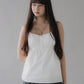 Sydney Scallop Trim Padded Button Tank Top