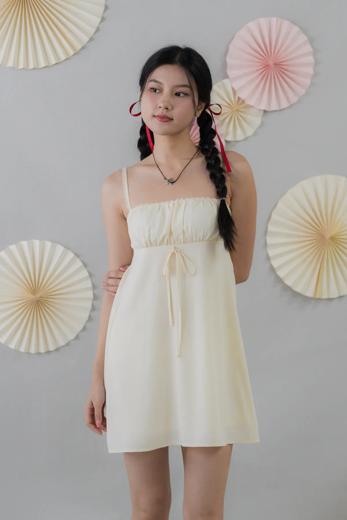 Kiara Padded Mini Babydoll Dress