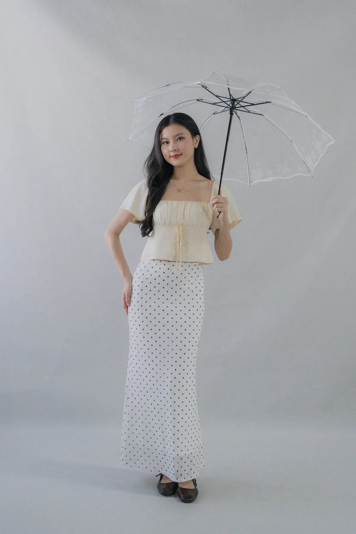 Kiara Flutter Sleeves Padded Babydoll Top