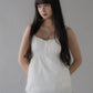 Sydney Scallop Trim Padded Button Tank Top