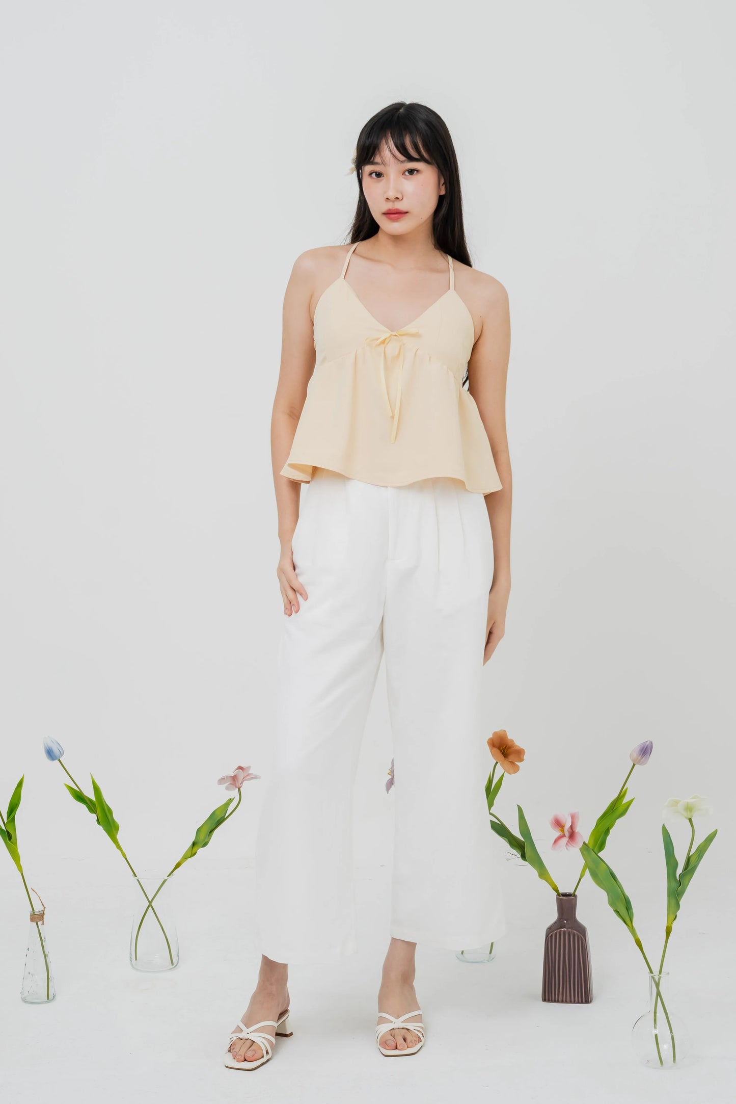 Willow Linen Front Pleat Pants