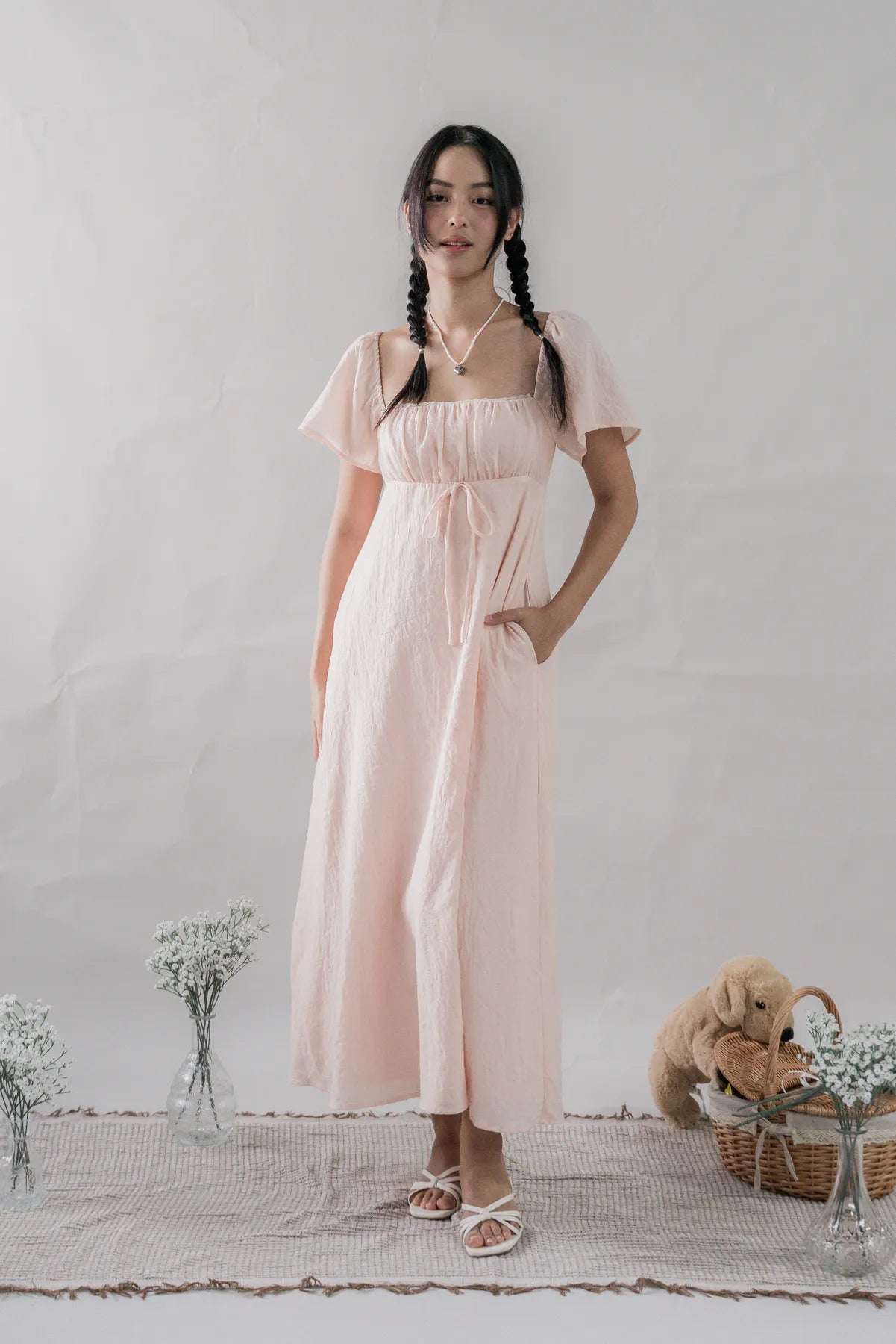 Kate Padded Sleeved Maxi Dress