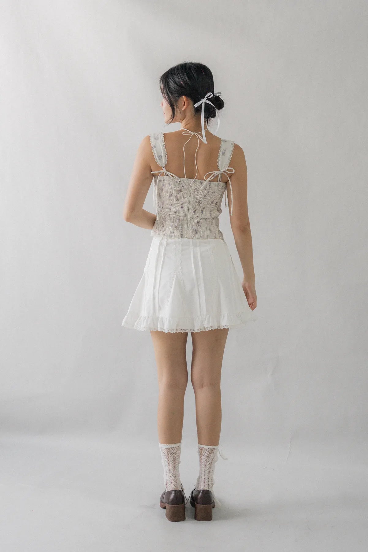 Elora Padded Ribbon Tie Top