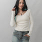 Valerie Pointelle Off Shoulder Long Sleeve Top