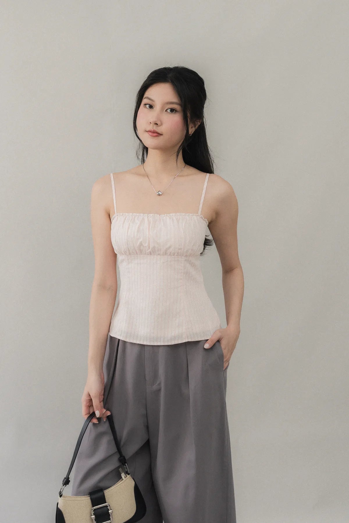 Steffi Gingham Strappy Padded Top
