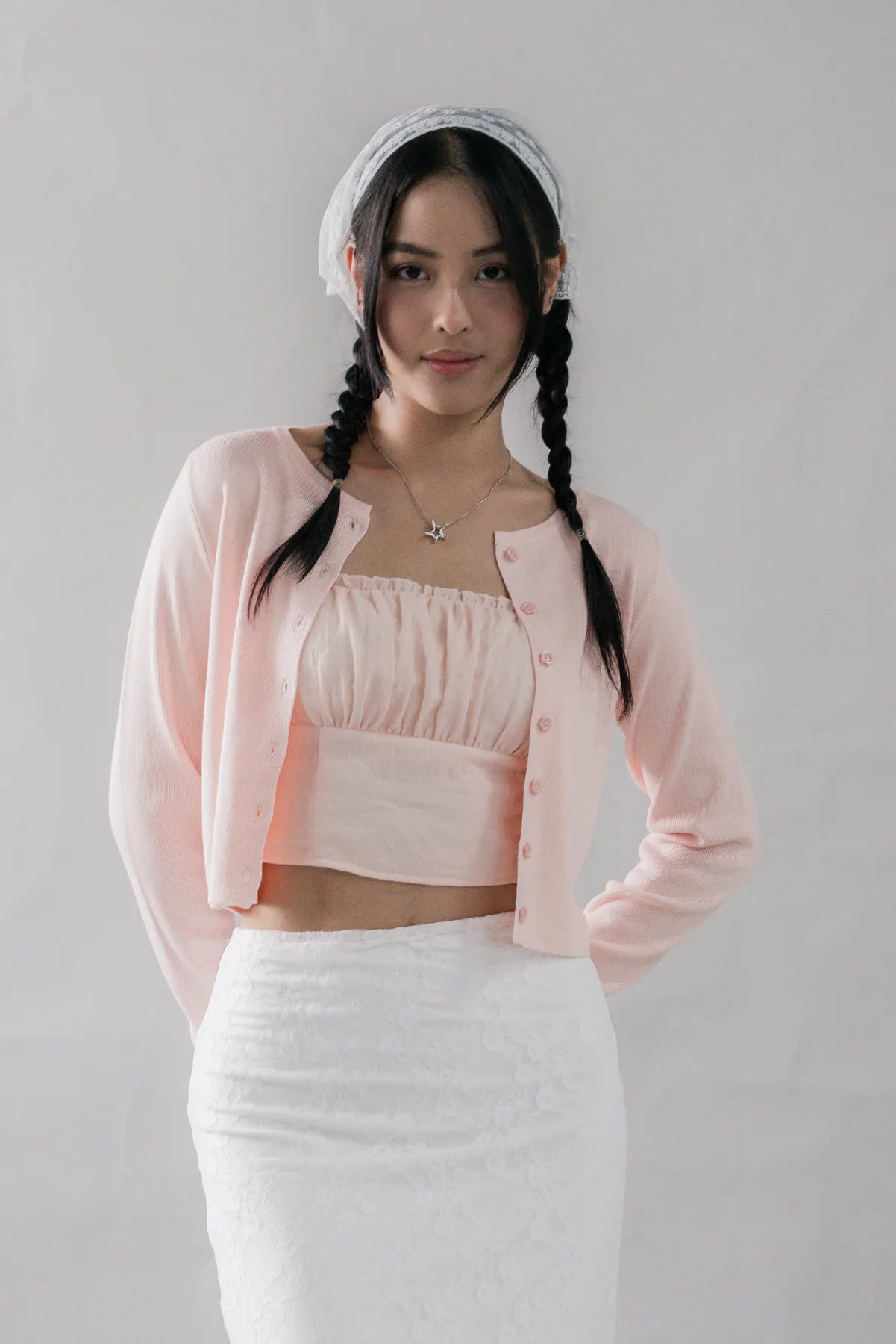 Mindy Flower Button Cardigan