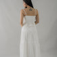 Arabella Pintuck Flowy Tiered Long Skirt
