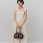 Elora Ribbon Tie Padded Maxi Dress
