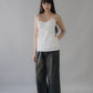 Sydney Scallop Trim Padded Button Tank Top