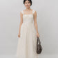 Elora Ribbon Tie Padded Maxi Dress