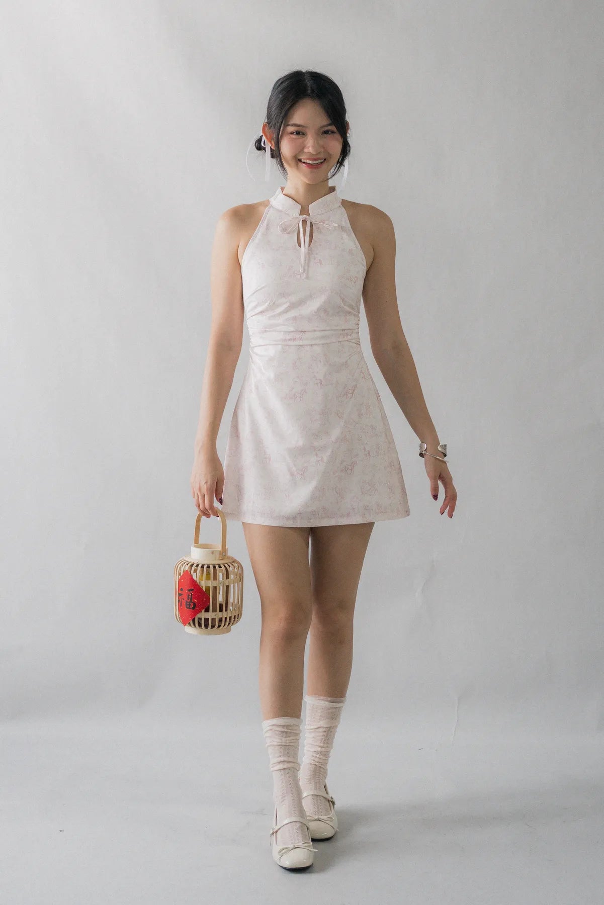 Amara Padded Cheongsam Mini Dress