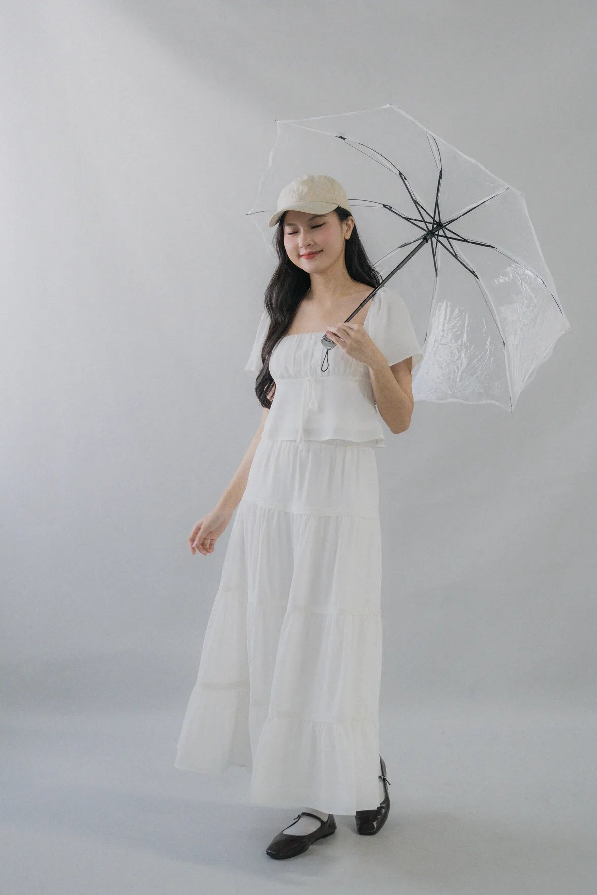 Kiara Flutter Sleeves Padded Babydoll Top