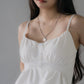 Sydney Scallop Trim Padded Button Tank Top