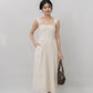 Elora Ribbon Tie Padded Maxi Dress