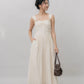 Elora Ribbon Tie Padded Maxi Dress