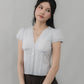 Elise Lace Trim Padded Cap Sleeves Top