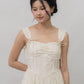 Elora Ribbon Tie Padded Maxi Dress