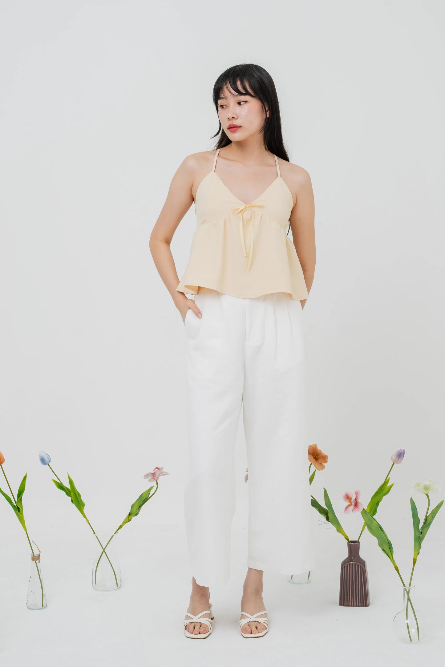 Willow Linen Front Pleat Pants