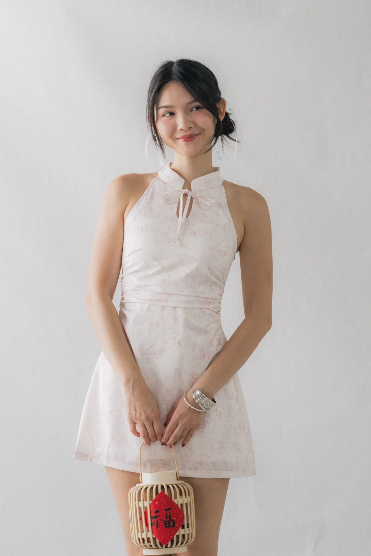 Amara Padded Cheongsam Mini Dress