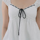 Polly Contrast Trim Padded Sleeved Top