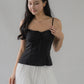 Christine Lace Ribbon Padded Tank Top