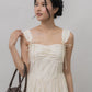 Elora Ribbon Tie Padded Maxi Dress