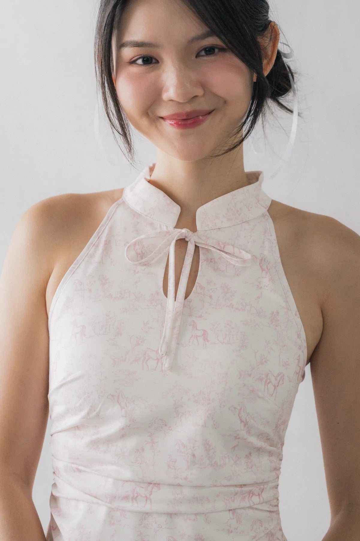 Amara Padded Cheongsam Mini Dress