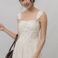 Elora Ribbon Tie Padded Maxi Dress