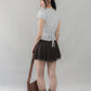 Elise Lace Trim Padded Cap Sleeves Top
