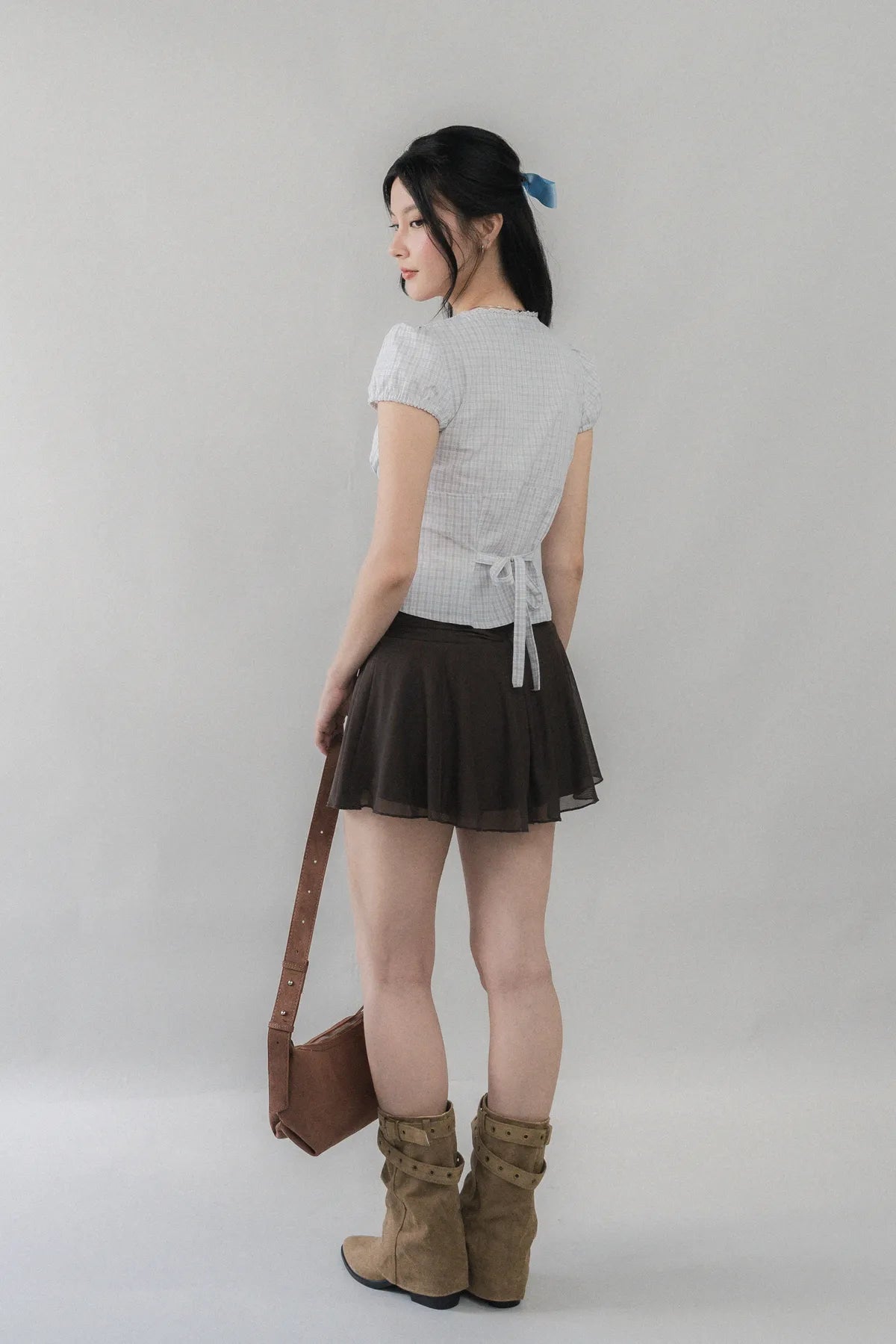 Elise Lace Trim Padded Cap Sleeves Top