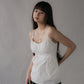 Sydney Scallop Trim Padded Button Tank Top