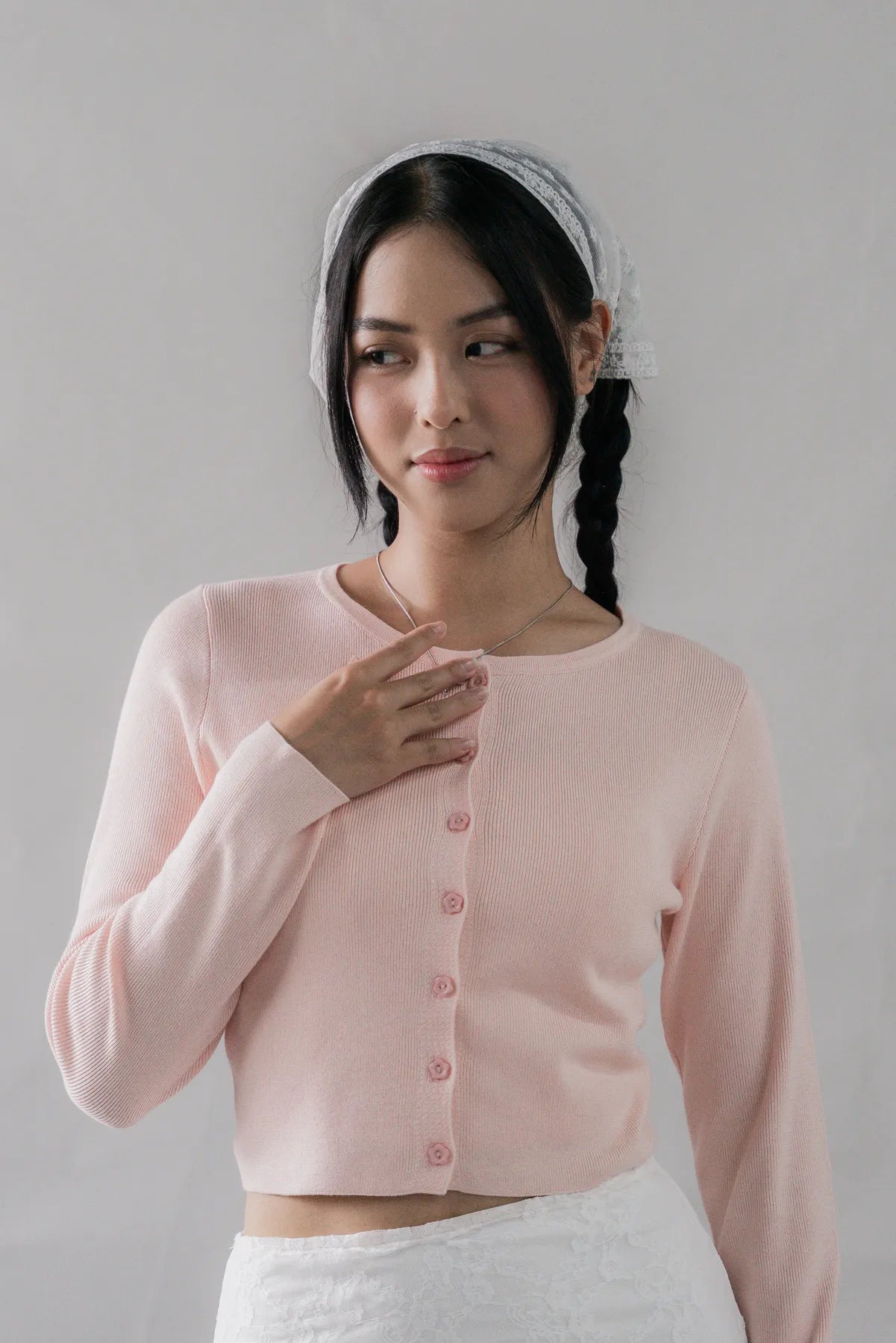 Mindy Flower Button Cardigan