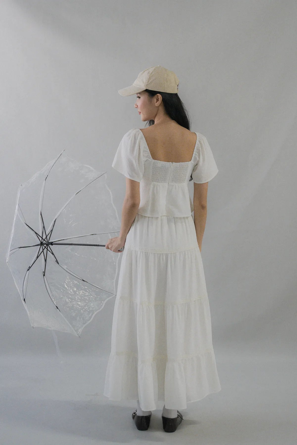 Kiara Flutter Sleeves Padded Babydoll Top