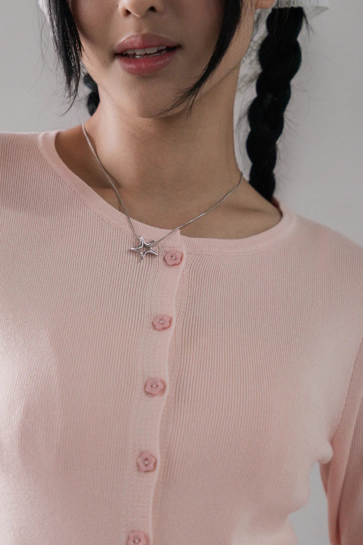 Mindy Flower Button Cardigan