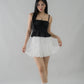 Ellie Ribbon Pintuck Padded Babydoll Top
