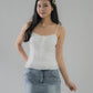 Christine Lace Ribbon Padded Tank Top