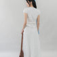 Elise Lace Trim Padded Cap Sleeves Top