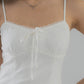 Christine Lace Ribbon Padded Tank Top