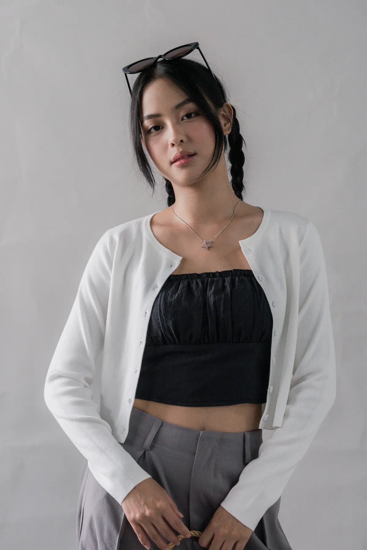 Mindy Flower Button Cardigan