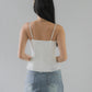 Christine Lace Ribbon Padded Tank Top