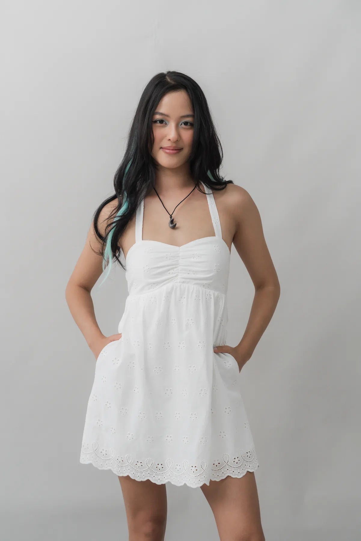 [100% Cotton] Renee Convertible Padded Romper Dress